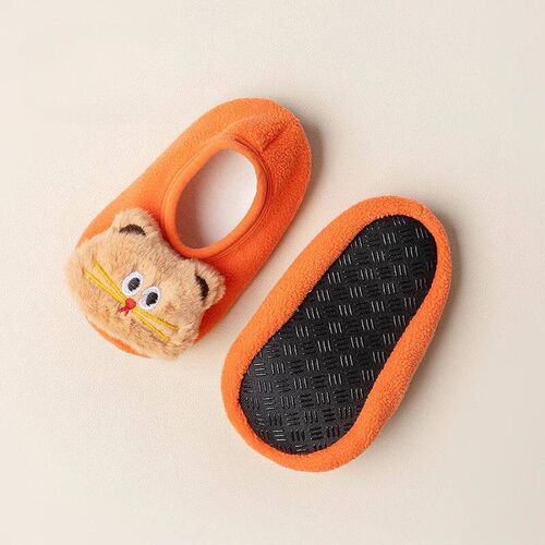 Cartoon Cat Children Slippers Winter Thick Warm Baby Shoes N