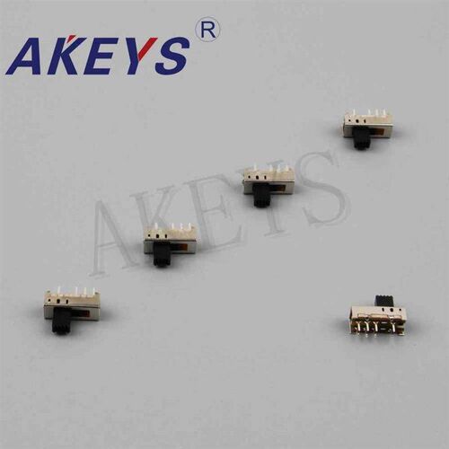 10pcs ss 23e08 2p3t double pole three throw 3 position slid