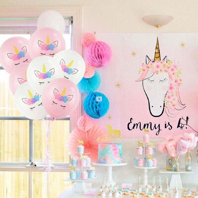 1 Set Unicorn Party Balloons Birthday Baloon Unicorn