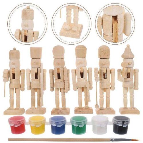 3 Pcs Nutcracker Puppets Soldier Ornaments Decorate Wooden