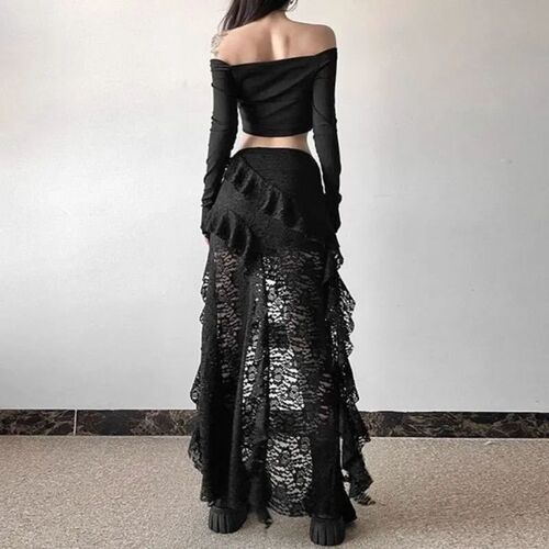 Gothic Skirt 2000s Summer Womens Clothes Gyaru Kpop Sreetwe