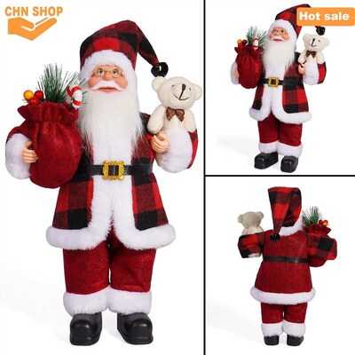 Santa Claus,Christmas Figurines decorations Gifts Bag,Socks