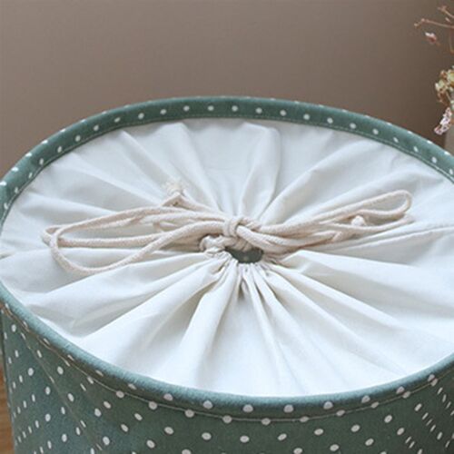 Foldable Canvas Drawstring Laundry Basket Clothes Toy Stora