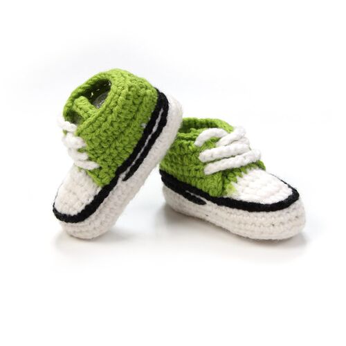 Hand-knitted Baby Soft-soled Toddler Shoes, High-top Boots,