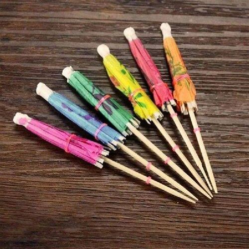Cocktail Decoration Umbrella Shaped Bamboo Sticks Dim Sum