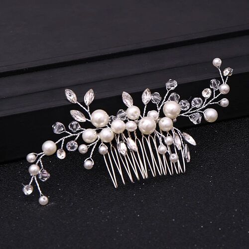 Hot Sale Silver Color Tiara Hair Combs For Women Bride Cheap