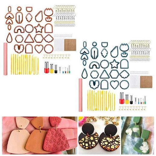 24 Piece Polymer Clay Cookie Cutter Set Assorted Shapes