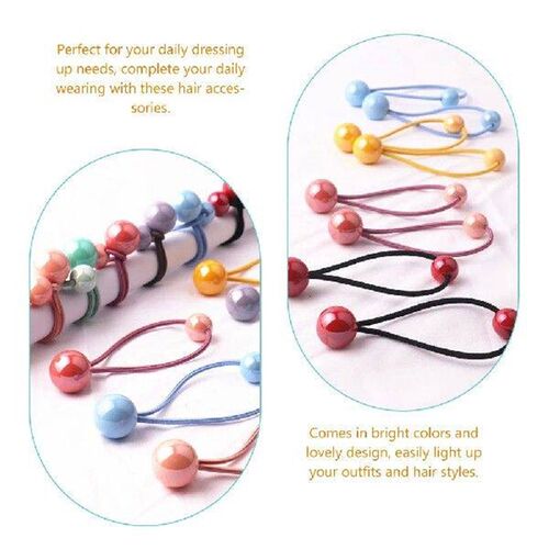 7 Pairs Headband Color Hair Tie Ponytail Holders Ribbons