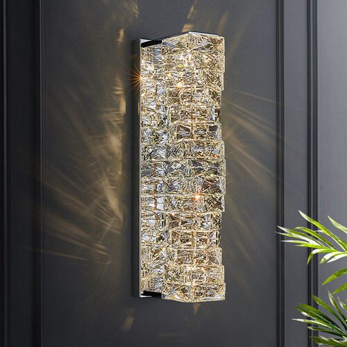 Postmodern Light Luxury Crystal Wall Light Living Room Backg