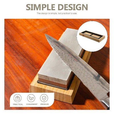 Knife Sharpener Stone Whetstone Base Brackets Stand Wooden