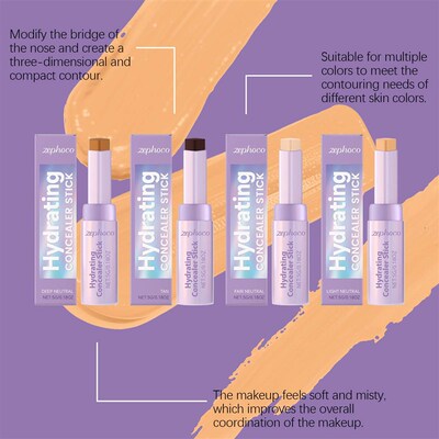 Zephoco Contour Concealer Stick - Gentle, Natural, Moisturiz