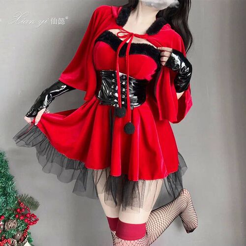 Fantasy Christmas Cosplay Costume Velvet Dress for European