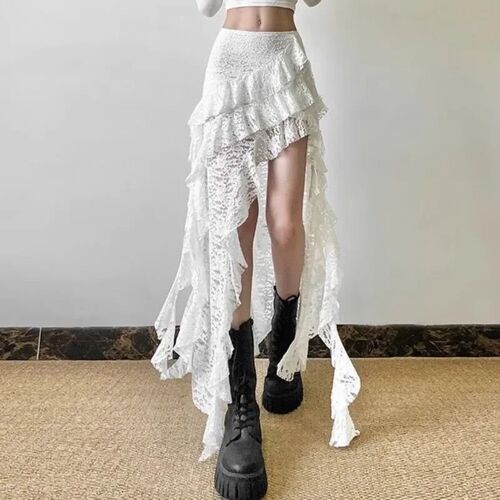 Gothic Skirt 2000s Summer Womens Clothes Gyaru Kpop Sreetwe