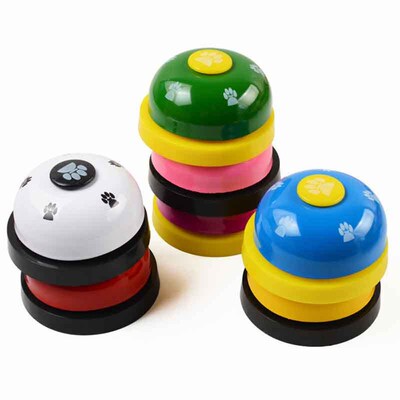 Pet Toy Training Called Dinner Small Bell Footprint Ring Dog