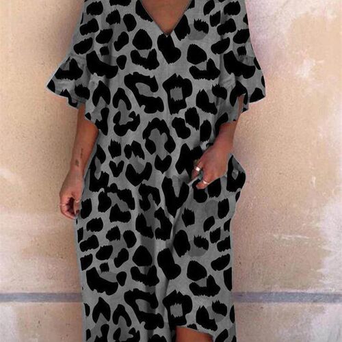 New Summer Fashion Women Loose Boho Elegant Dress Large Big
