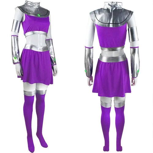 Starfire Cosplay Costume Princess Koriandr Skirt Dress Up