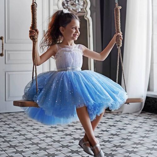 2-10Y Girls dress Baby Girl Princess Dress Tulle Toddler Gir