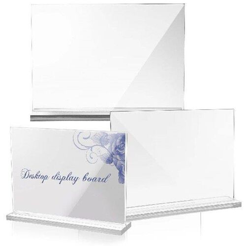 3 Pcs Table Display Stand Transparent Sign Holder Acrylic