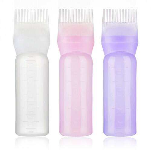 120ml Multicolor Plastic Hair Dye Refillable Bottle Applicat