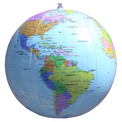 30cm Inflatable Globe World Earth Ocean Map Ball Educational