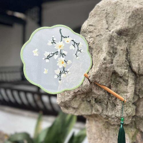 Ancient style Group fan Chinese style female fan Embroidery