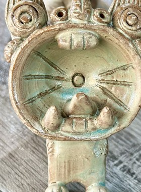 瓦猫云南大理南诏窑手工陶瓷猫创意礼品 装饰摆饰 可爱风格 寓意