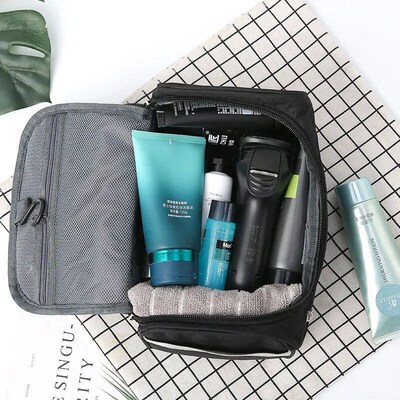 Polyester Men Business Portable Storage Bag Toiletries Organ