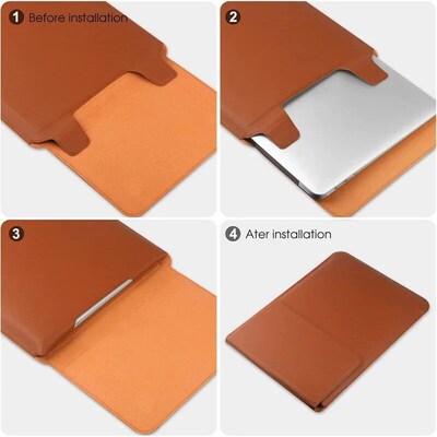 Portable Leather Laptop Sleeve Case Bag for Macbook Air 12 1
