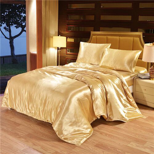 Simple Color Tencel Four-piece Set Of Simple Imitation Silk
