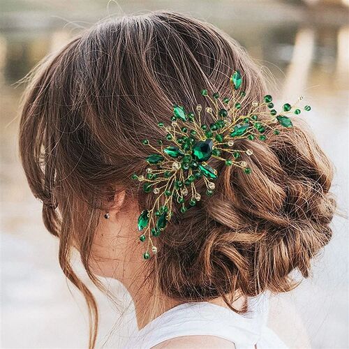 Handmade Rhinestone Hair Comb for Women Headband Tiara Hair