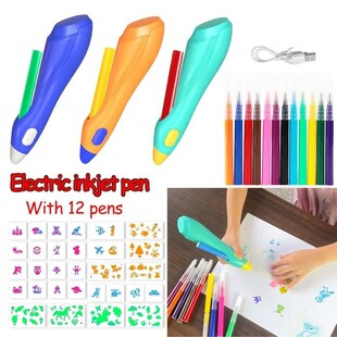Electric Watercolor Spray Pen Children Hand-painted Color Pa