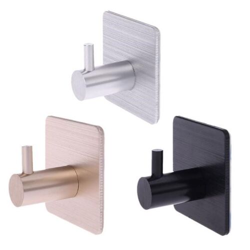 Durable Aluminum Door Hook Self Adhesive Home Wall Door Hook