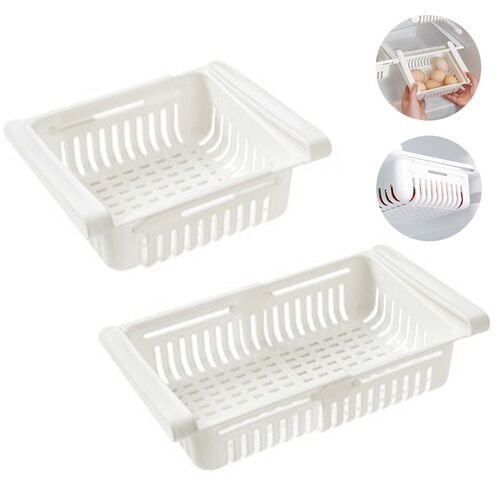 Refrigerator Organizer Retractable Multifunctional Tiered Re