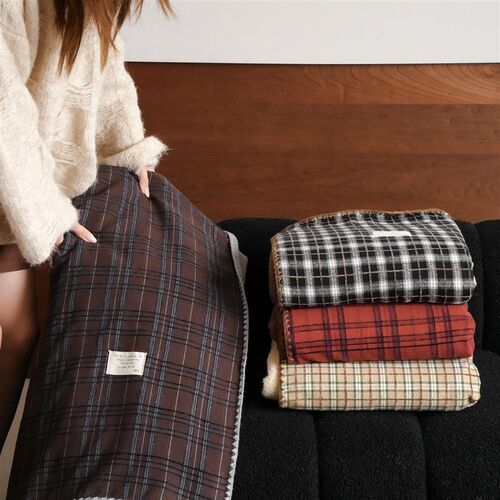 cotton brushed throw blanket nap bedcover coverlet bedspread