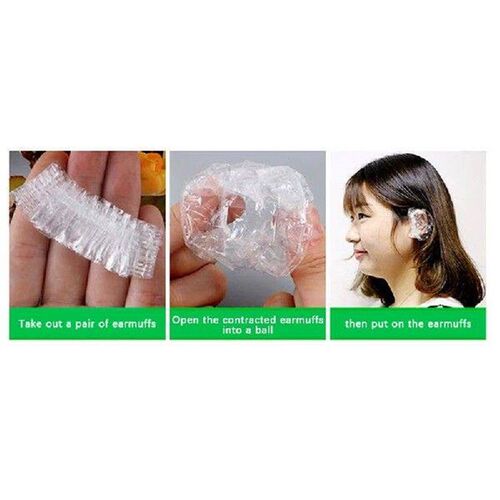 100pcs Disposable Waterproof Ear Protector Hair Dyeing Ear