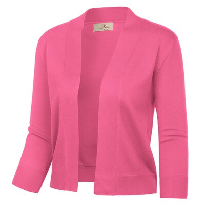Women 3/4 Sleeve Coat fall autumn Opening Front Cropped