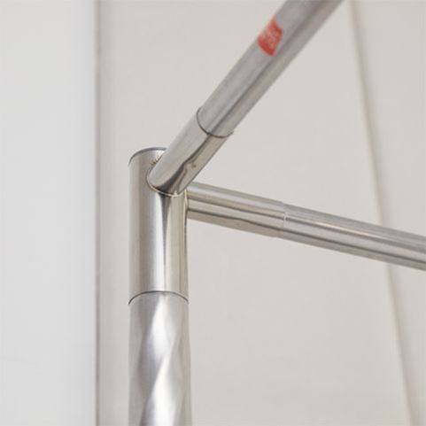 不锈钢支架升级金属三通家用宫廷三门落地蚊帐床帘杆子加粗加厚