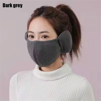 Women Winter Cold-proof Earmuffs Windproof Fleece Mouth Cove