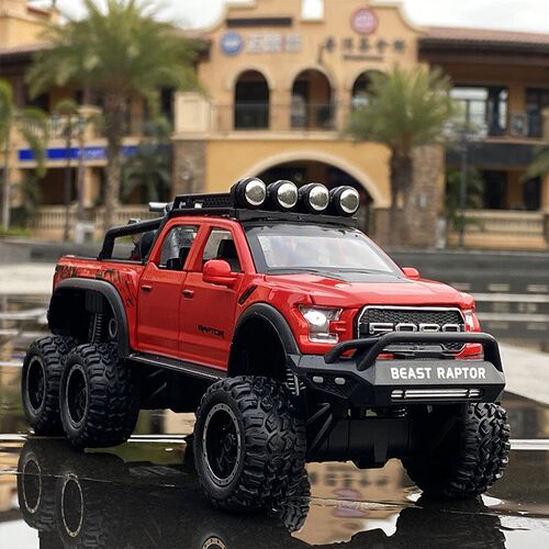 1/28 Ford Raptor F150 Alloy Car Modified Off-Road Vehicle Mo