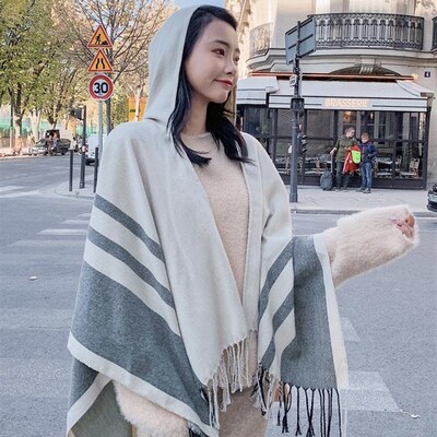 斗篷Shawl披肩男戴 party披风斗篷春秋保暖丽江旅游穿搭男女外套