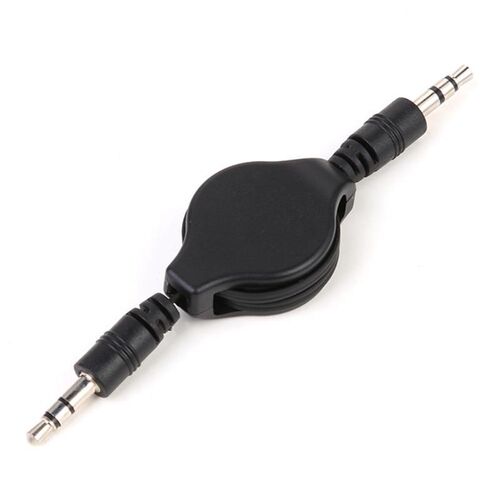 3.5mm TRS Flexible Stereo AUX Cable Retractable Extended Au