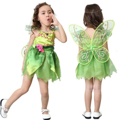 Girls Cosplay Tinker Bell Princess Dresses Fairy Costume