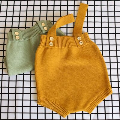 New  Baby Knitting Rompers Cute Overalls Newborn Baby Boys C