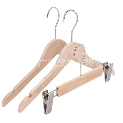Solid Wood Hanger Log No Paint Clothing Store Childrens Woo