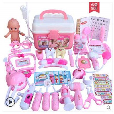 play every girl stethoscope simulation small doctor toy set