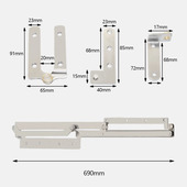 折叠门合页五金卧室衣柜静音推拉隐藏门天地门铰链木门卧室门配件