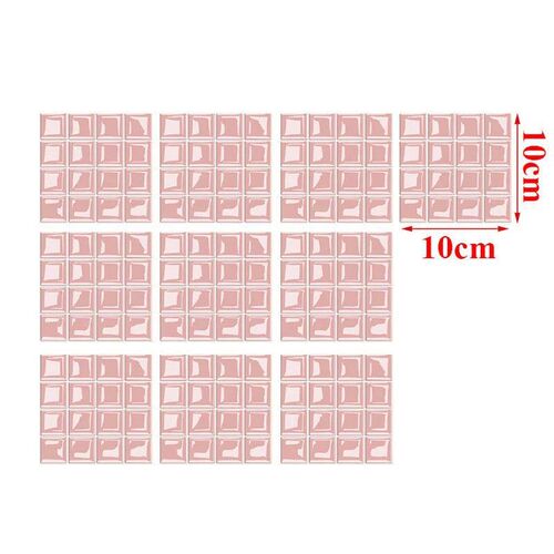 10 PCS 3D Crystal Tile Stickers Waterproof Self-Adhesive Wal