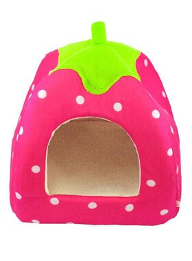 Winter Warm Pet Bed 2in1 Strawberry Bed for Cats Dogs Rabbit