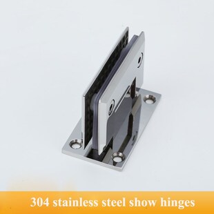 304 stainless steel bathroom clip frameless door glass clip