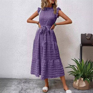 fashionable lace women solid 长裙 for color dress Summer